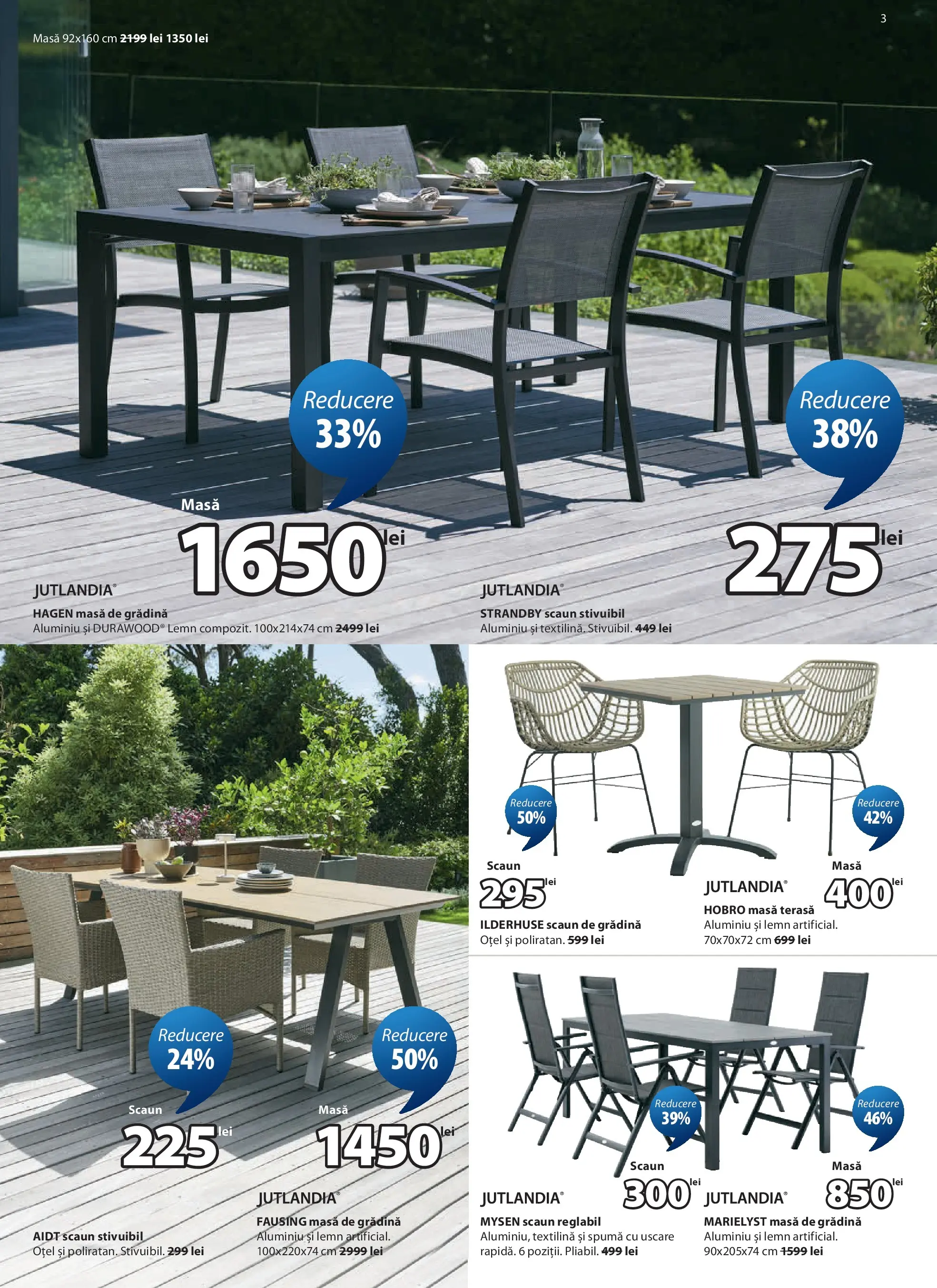 JYSK Catalog - Oferta 24.04.2026 - 26.05.2026 | Pagină: 3 | Produse: Masă, Scaun