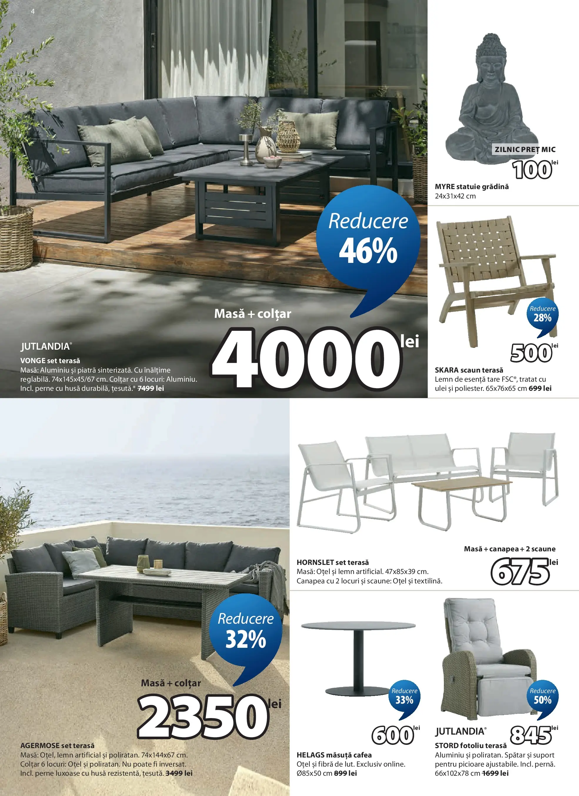 JYSK Catalog - Oferta 24.04.2026 - 26.05.2026 | Pagină: 4 | Produse: Fotoliu, Canapea, Scaun, Cafea