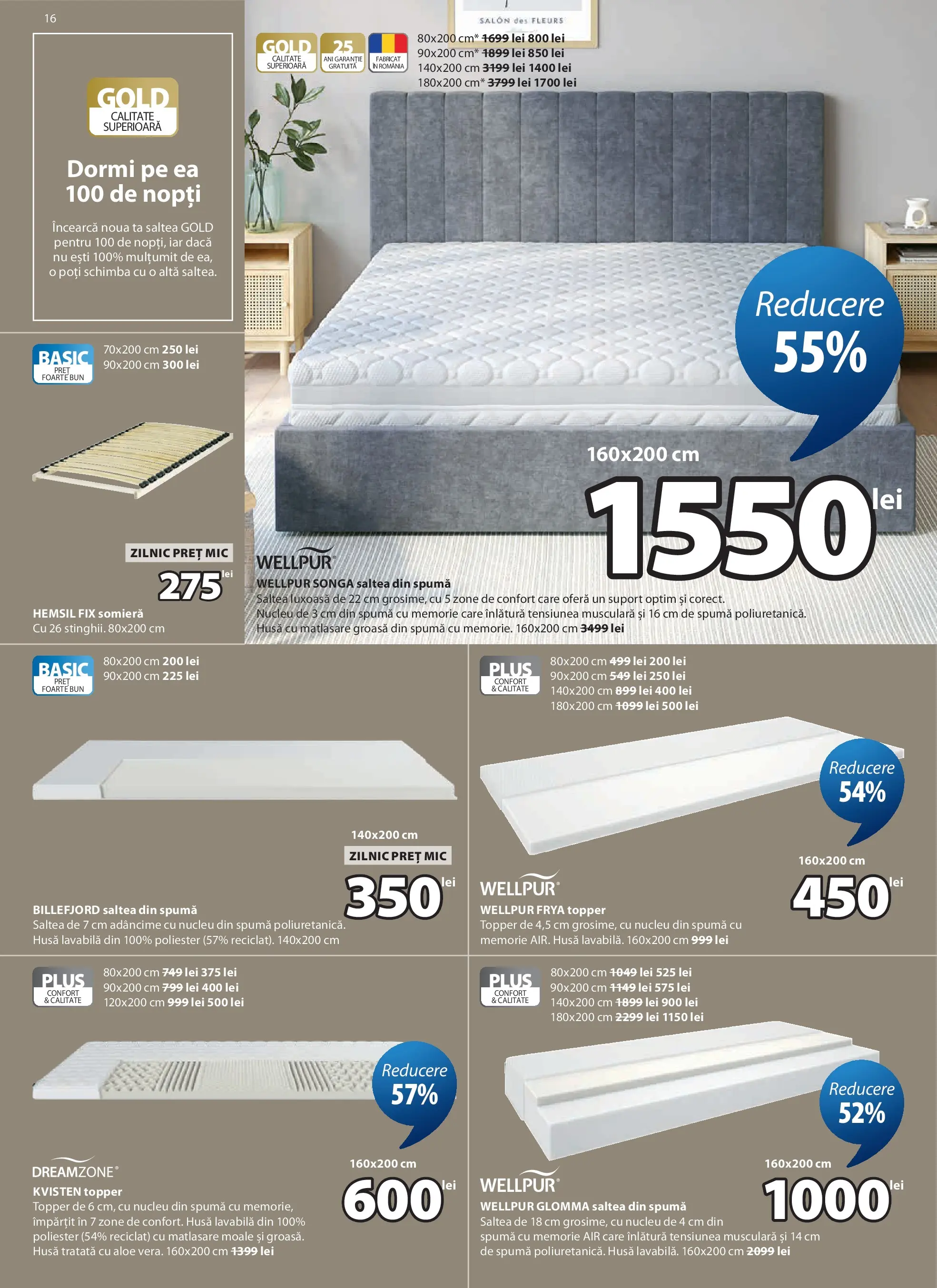 JYSK Catalog - Oferta 24.04.2026 - 26.05.2026 | Pagină: 16 | Produse: Memorie, Saltea, Topper, Türk kahvesi öğütme değirmeni