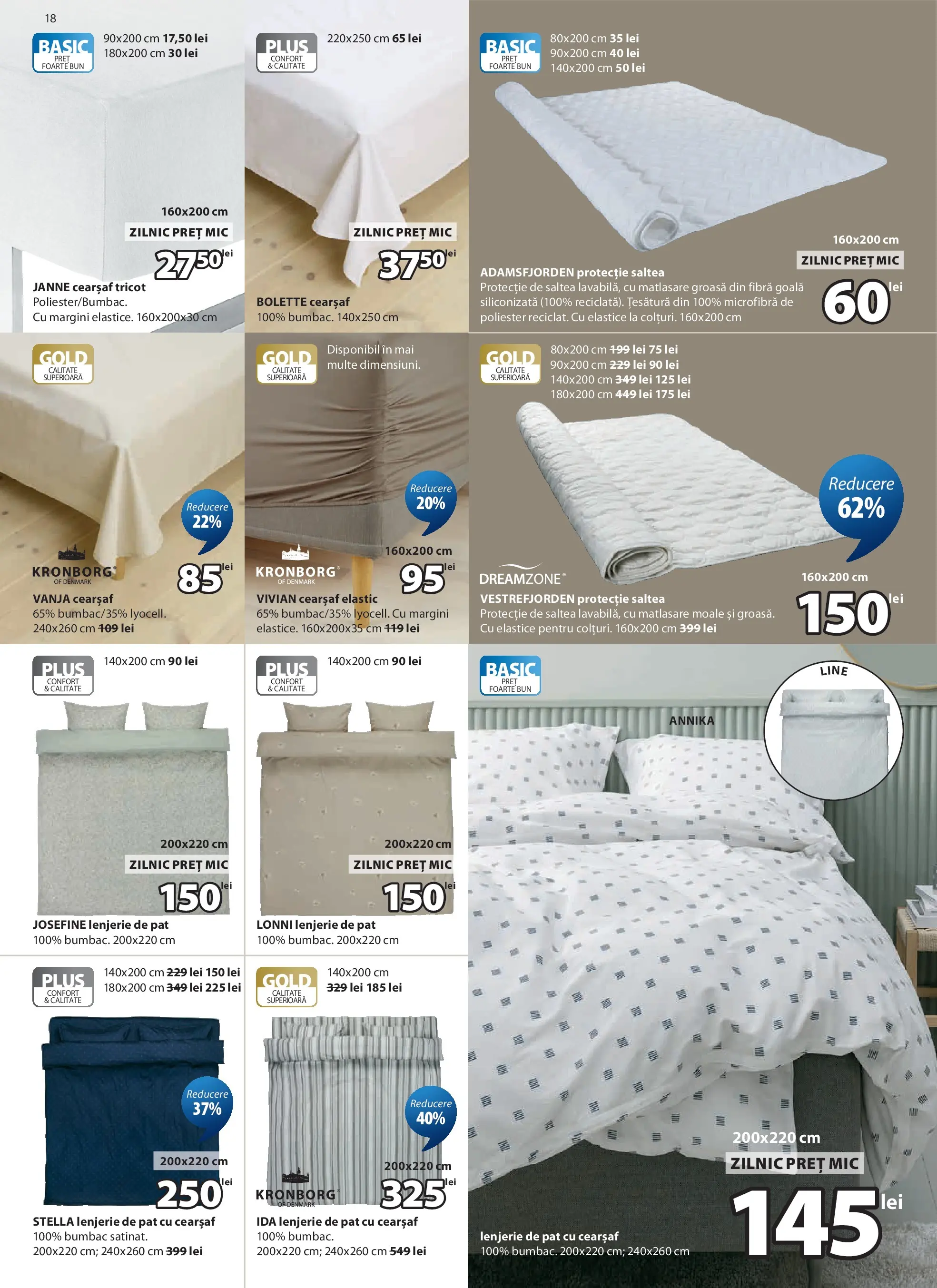 JYSK Catalog - Oferta 24.04.2026 - 26.05.2026 | Pagină: 18 | Produse: Pat, Saltea, Lenjerie de pat