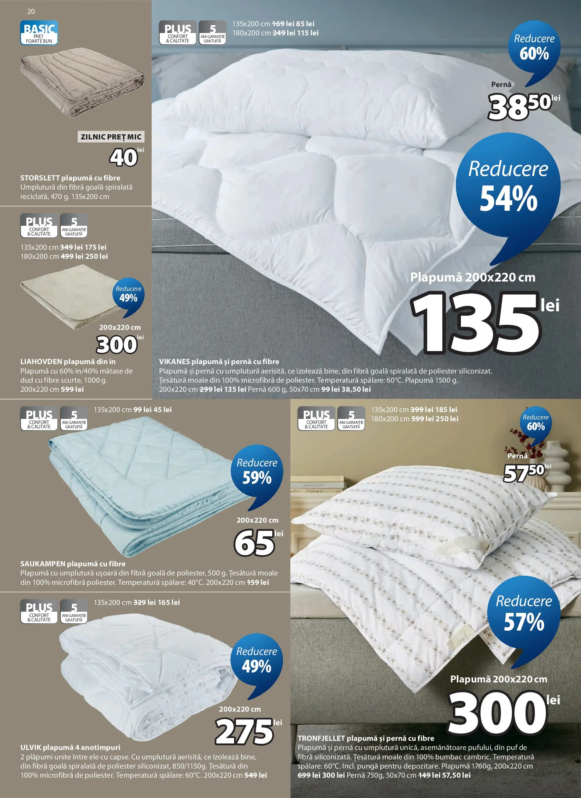 JYSK Catalog - Oferta 24.04.2026 - 26.05.2026 | Pagină: 20 | Produse: Pungă, Pernă, Plapumă