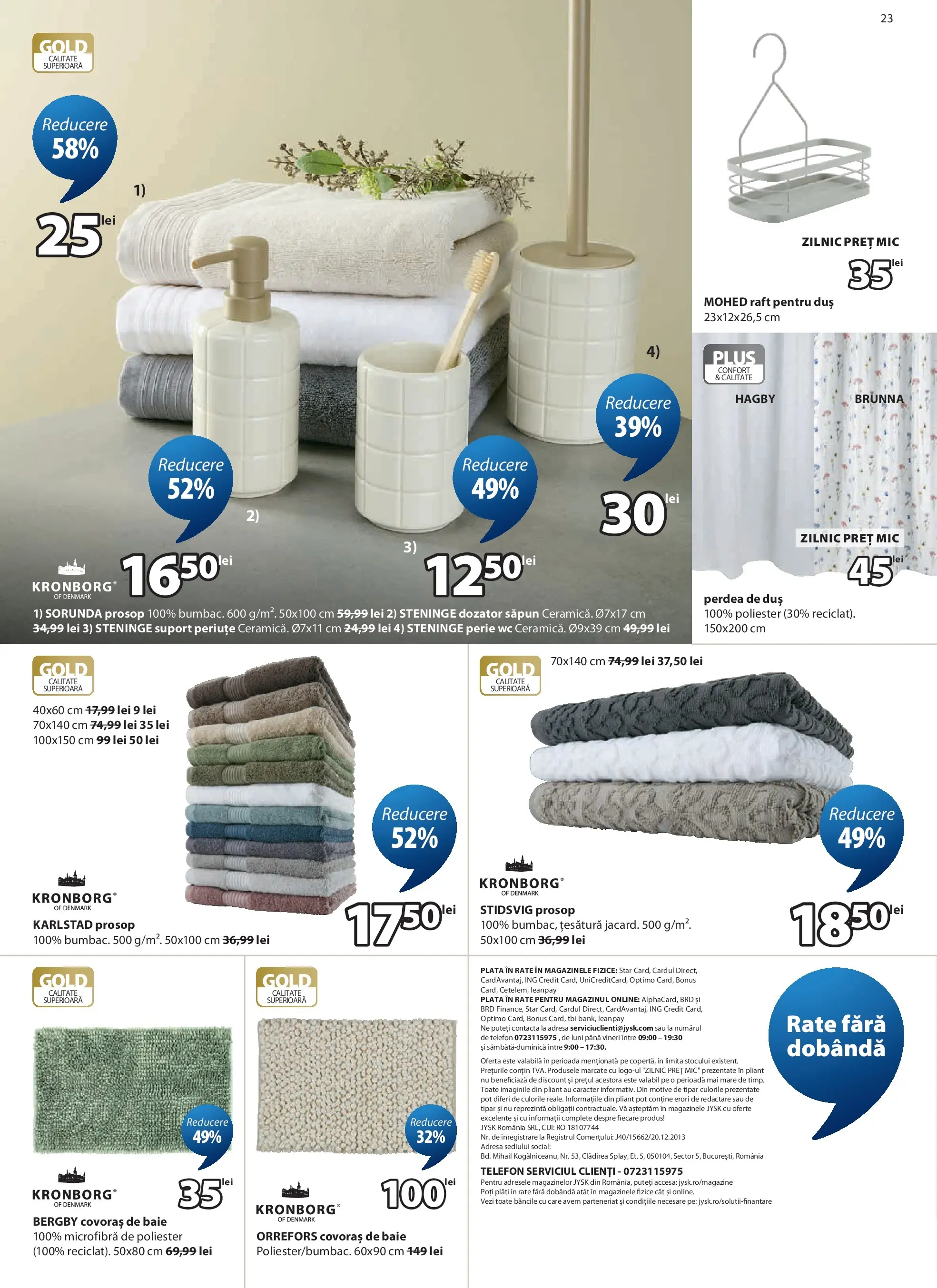 JYSK Catalog - Oferta 24.04.2026 - 26.05.2026 | Pagină: 23 | Produse: Telefon, Raft, Duș, Perdea