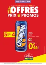 Metro Offres Prix & Promos Restauration - au 20.05.2026
