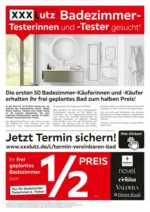 XXXLutz Badzimmertesterinnen und -tester gesucht - bis 20.05.2026