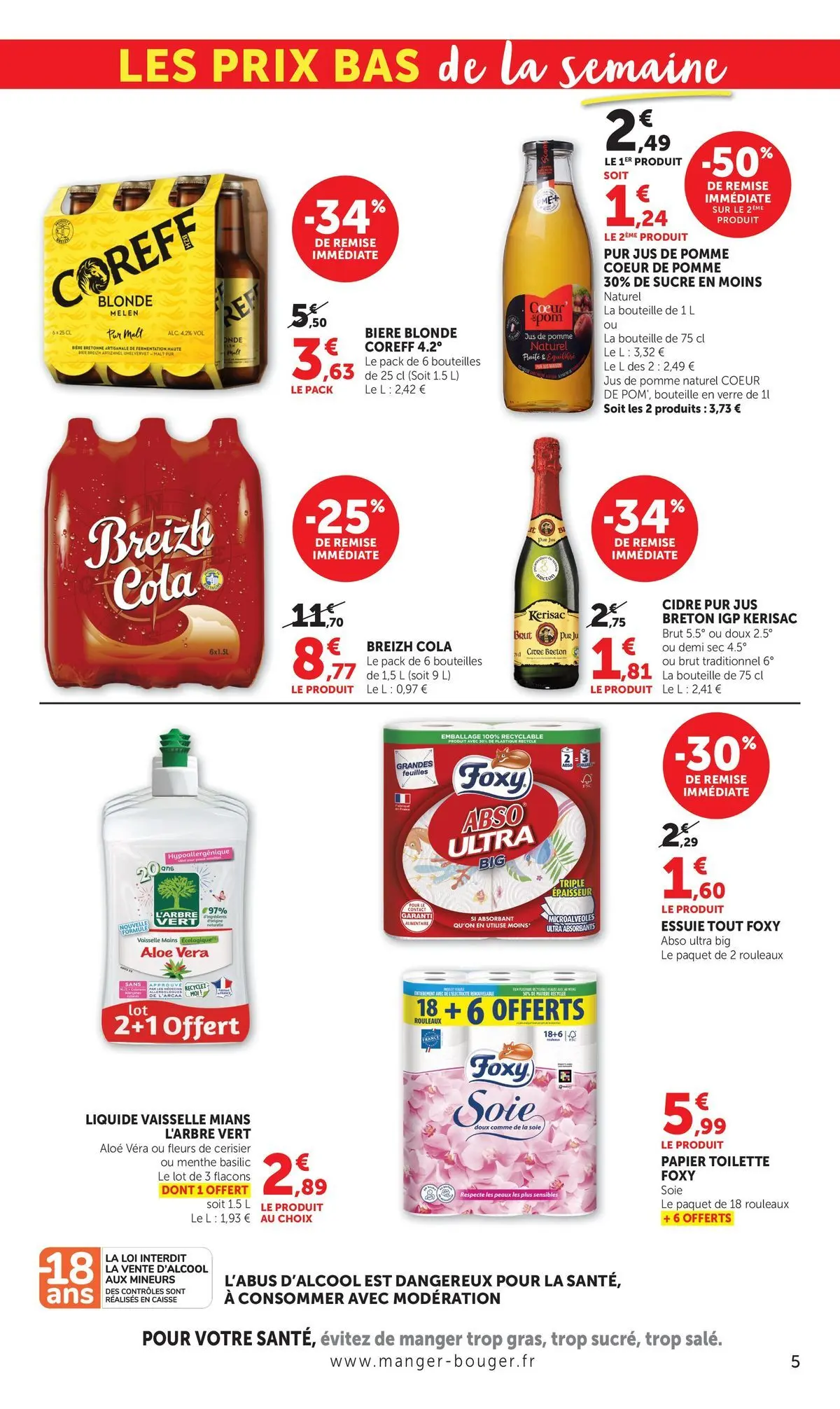 U Express - Jour de Marché à partir du 05/05/2026 - promo en ligne | Page: 5 | Produits: Menthe, Pomme, Bière blonde, Jus de pomme
