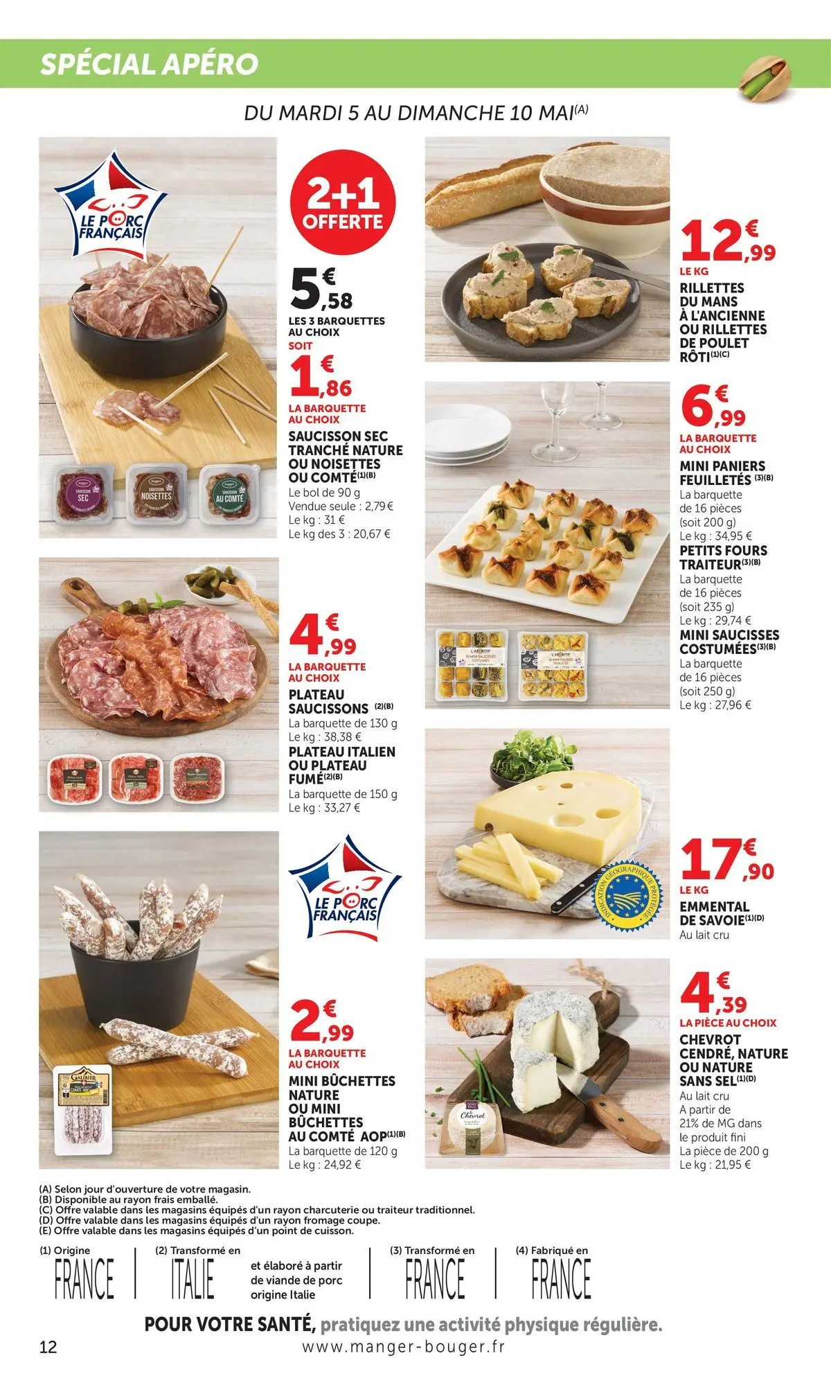 Offres - Jour de Marché 【Mai】 | Page: 12 | Produits: Saucisson, Sel, Lait, Viande