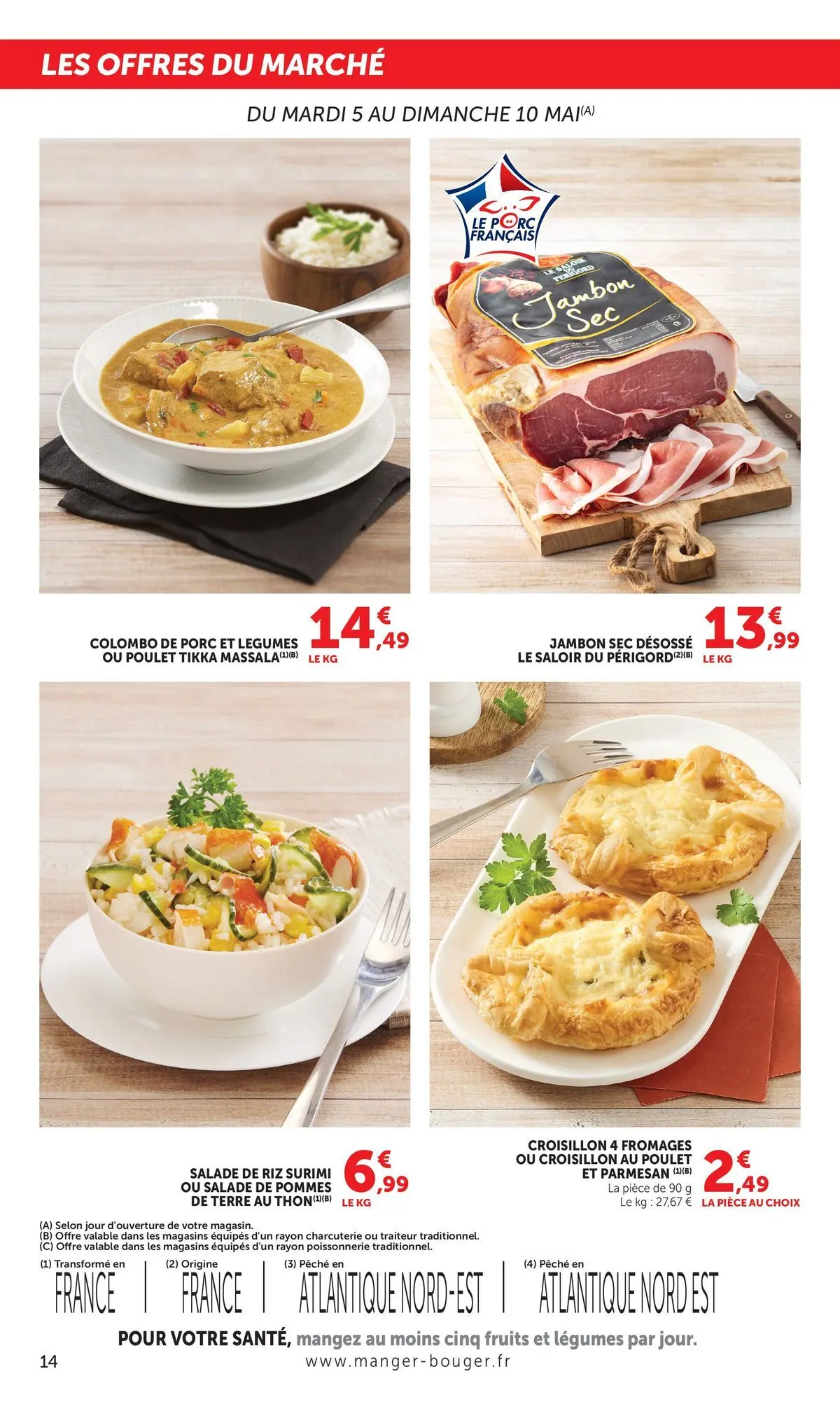 Offres - Jour de Marché 【Mai】 | Page: 14 | Produits: Pêche, Thon, Jambon, Porc