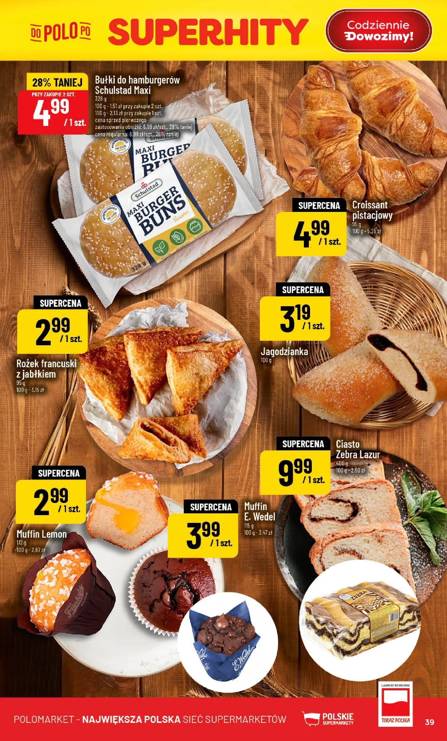 Nowa POLOmarket gazetka od jutra 29.04.2026 | Strona: 39 | Produkty: Ciasto