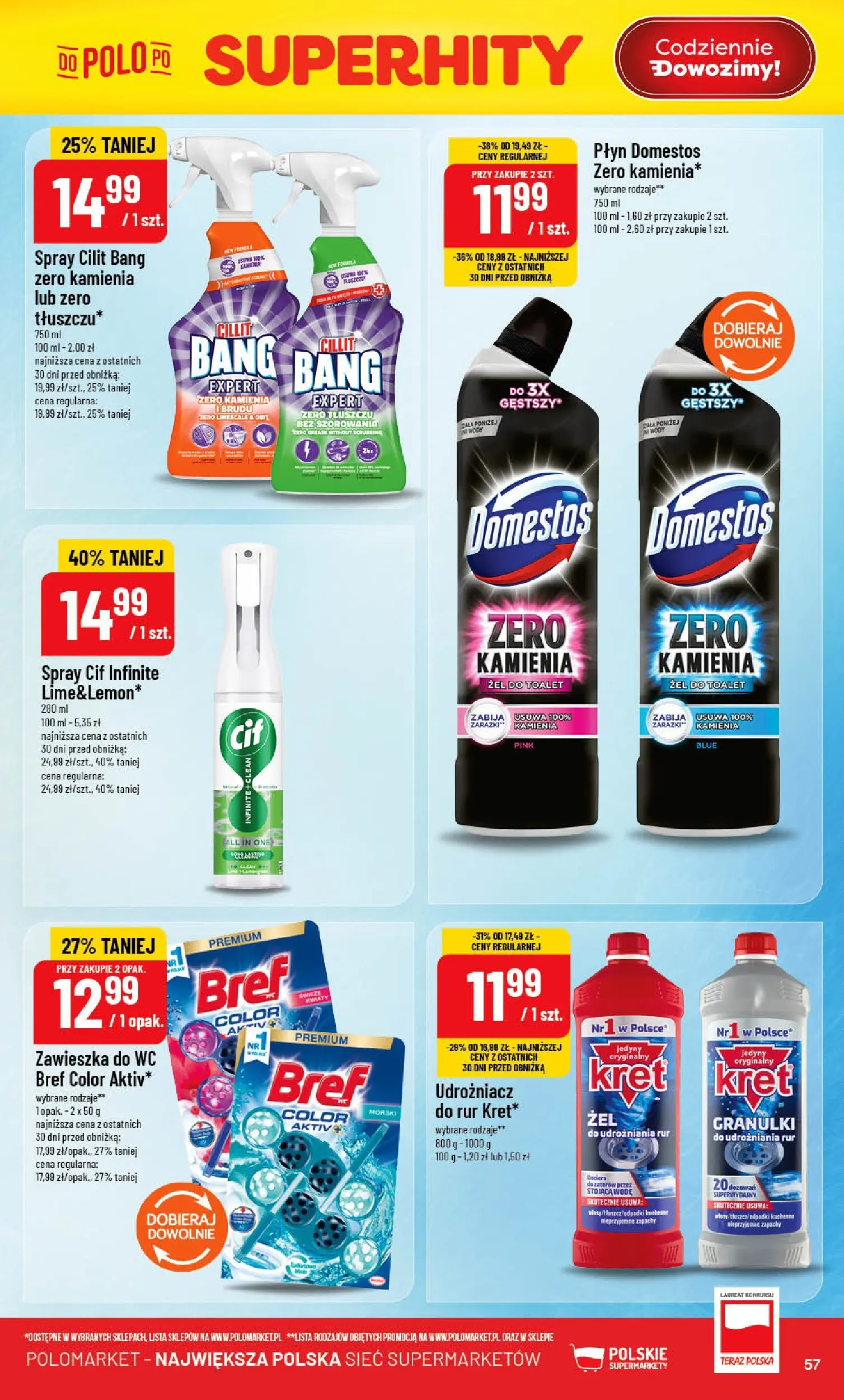 Nowa POLOmarket gazetka od jutra 29.04.2026 | Strona: 57 | Produkty: Domestos