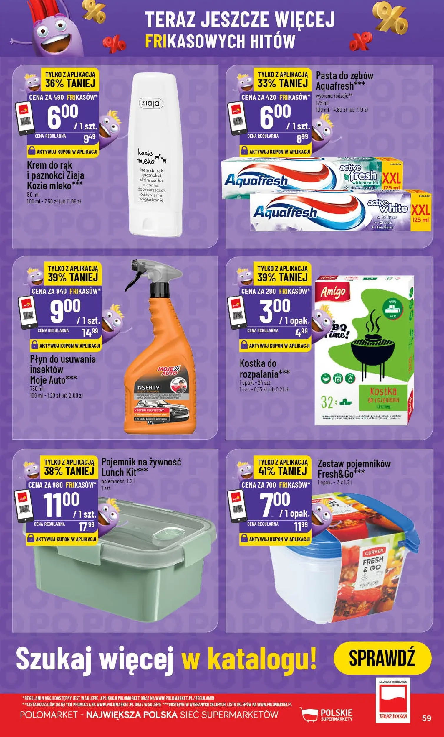 Nowa POLOmarket gazetka od jutra 29.04.2026 | Strona: 59 | Produkty: Mleko, Krem do rąk, Krem, Pasta do zębów