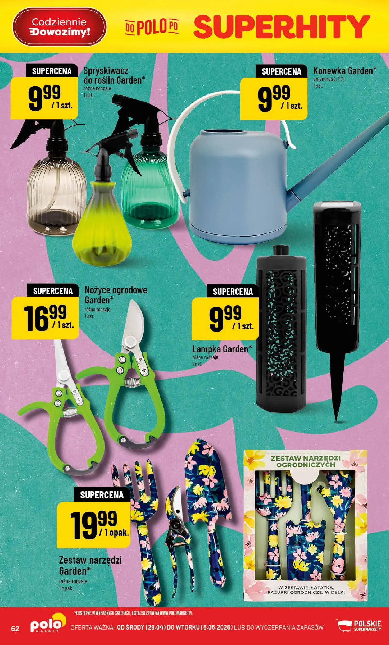 Nowa POLOmarket gazetka od jutra 29.04.2026 | Strona: 62 | Produkty: Zestaw narzędzi