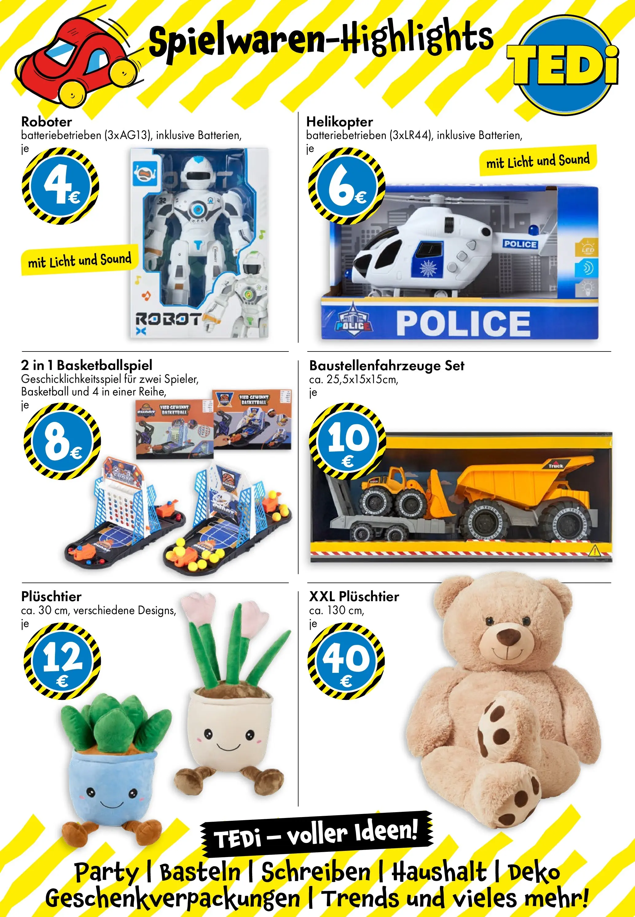 TEDi - TEDi Neueröffnung Salzgitter | Mai (ab 03.05.2026) zum Blättern | Seite: 7 | Produkte: Roboter, Basketball