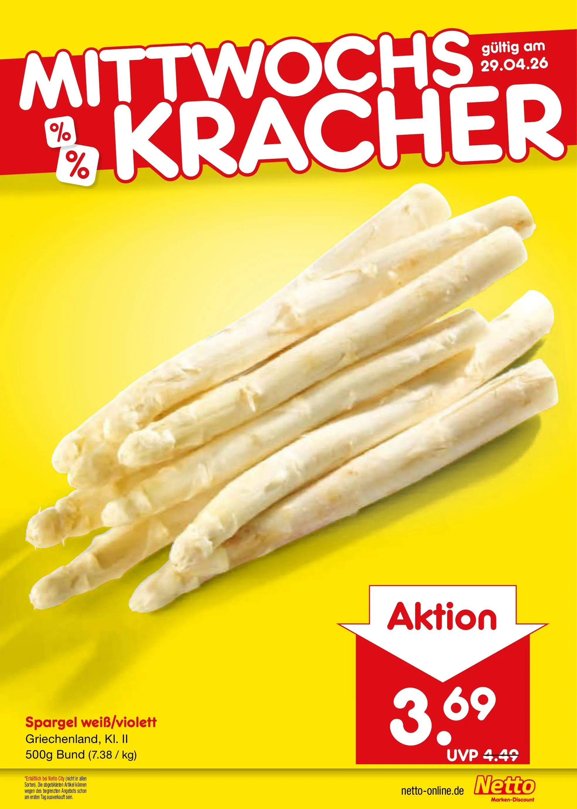 Netto Marken-Discount Prospekt Velden	 (ab 29.04.2026) » Angebote | Seite: 24 | Produkte: Spargel