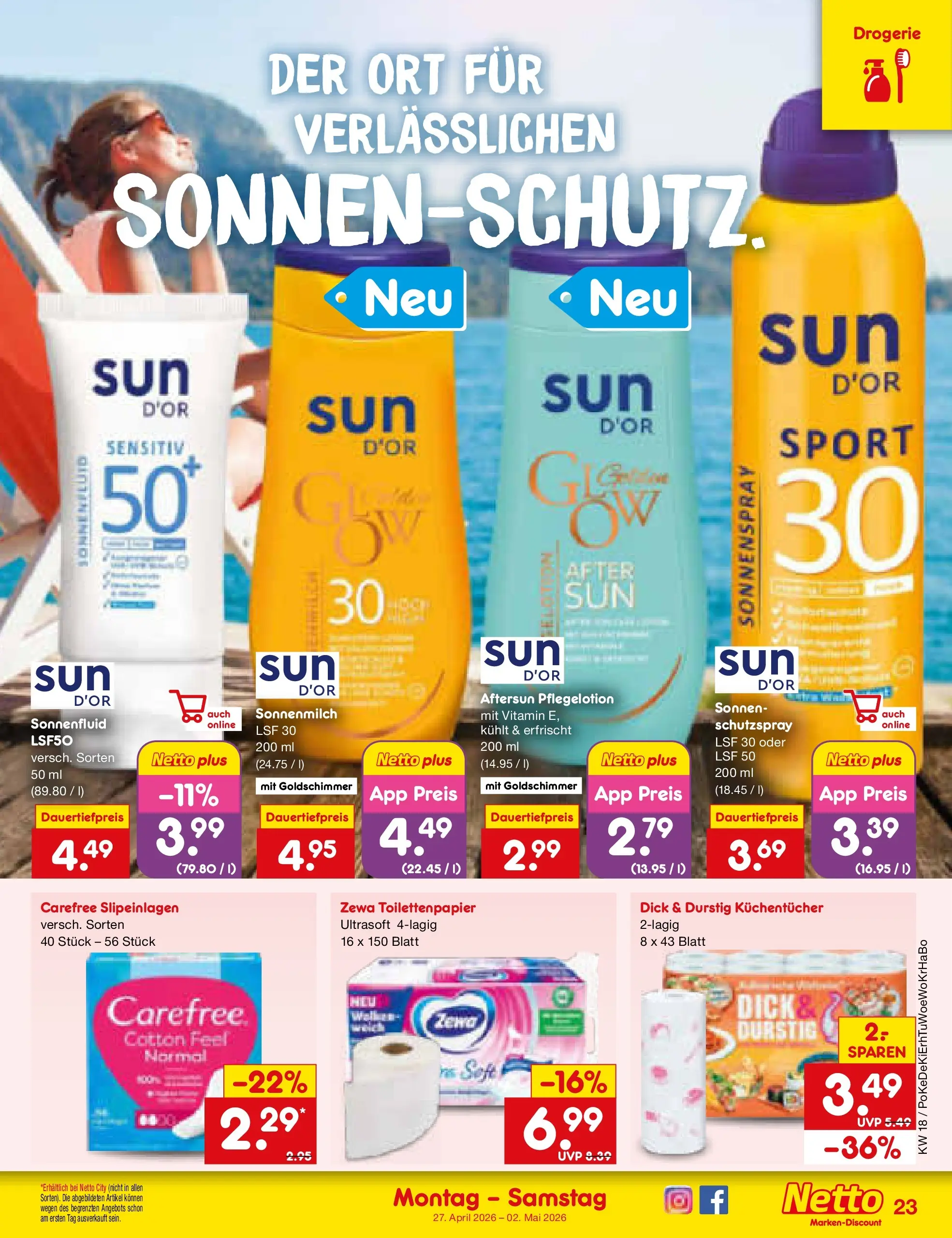 Netto Marken-Discount Prospekt Velden	 (ab 29.04.2026) » Angebote | Seite: 44 | Produkte: Zewa, Toilettenpapier