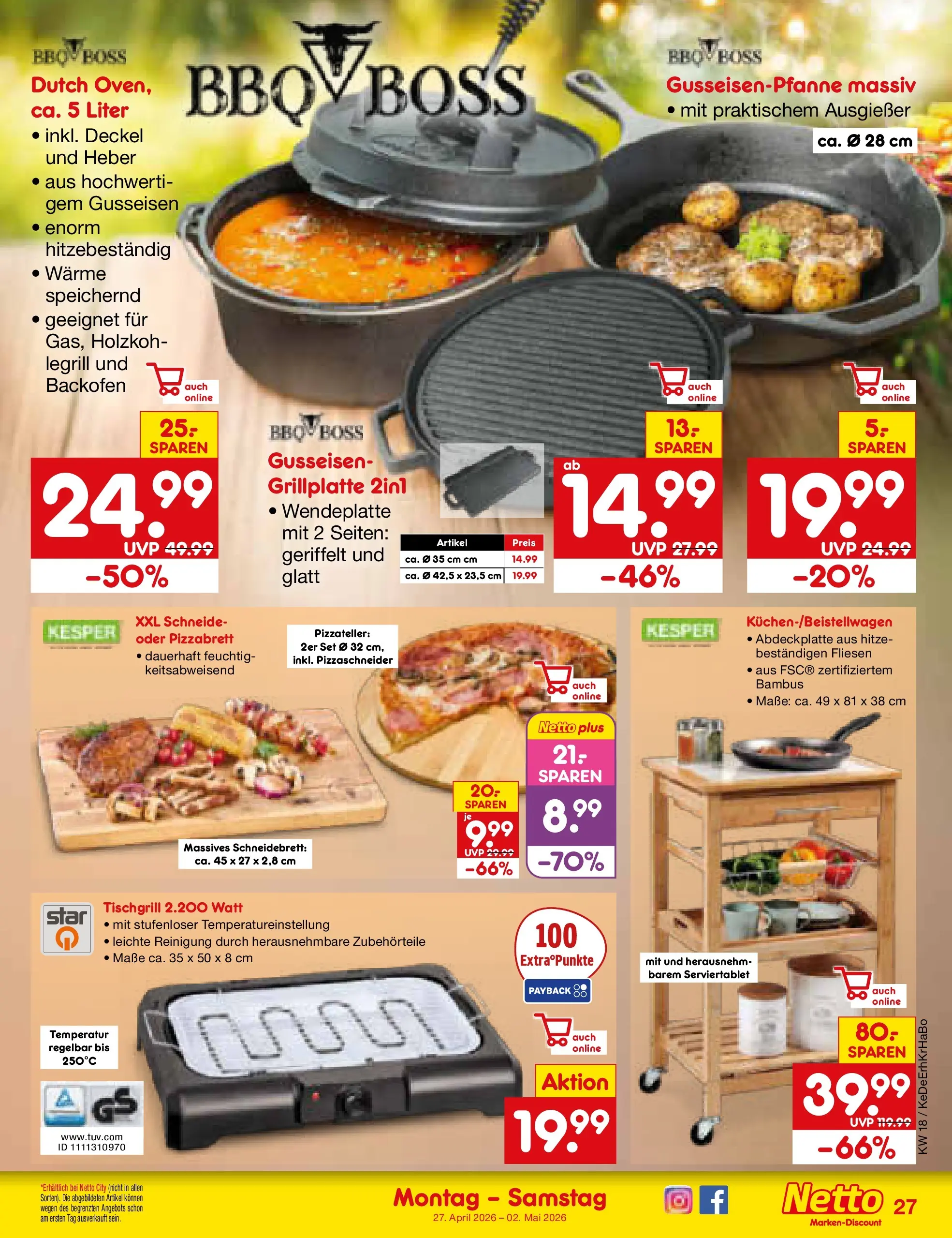 Netto Marken-Discount Prospekt Velden	 (ab 29.04.2026) » Angebote | Seite: 50 | Produkte: Backofen