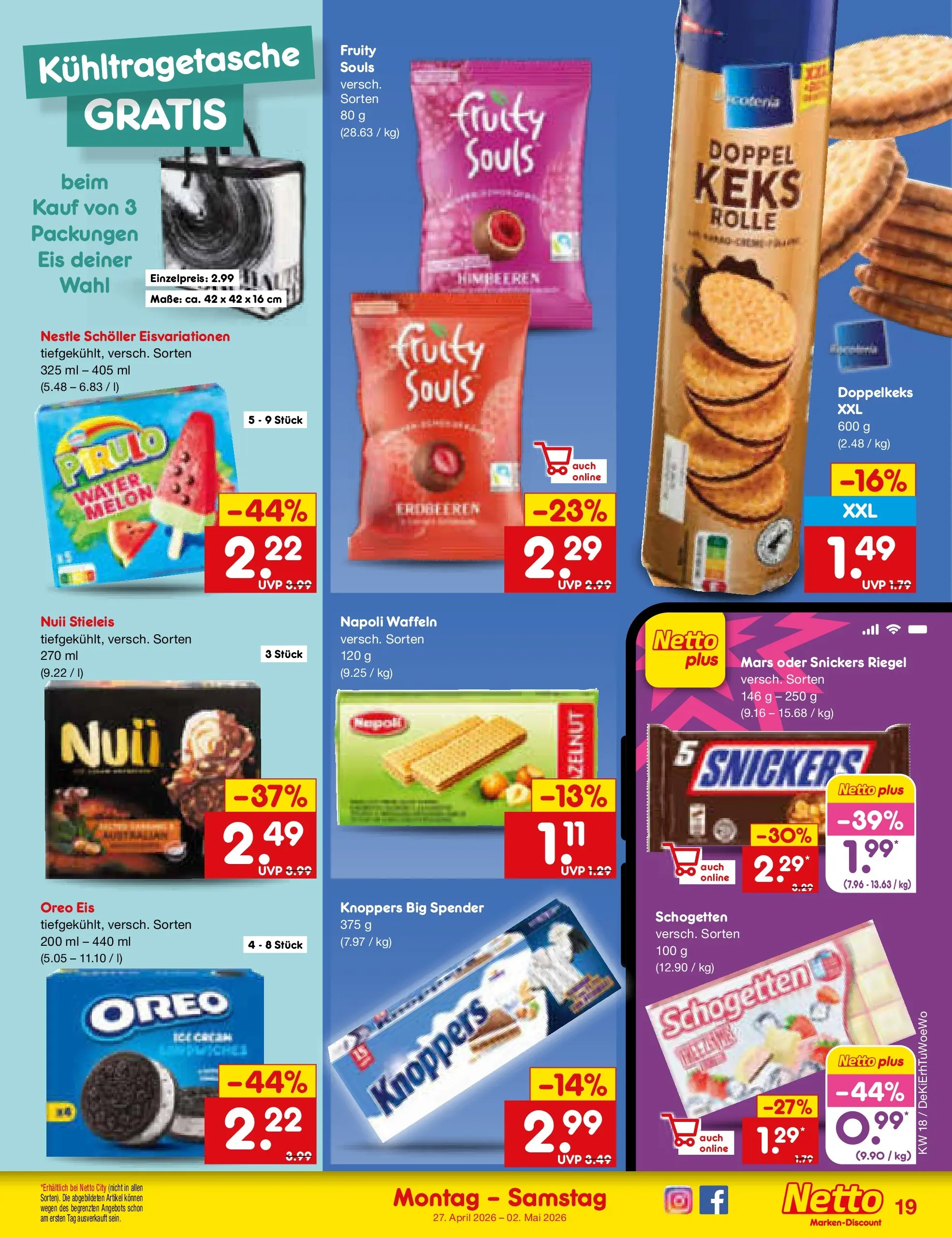 Netto Marken-Discount Prospekt Velden	 (ab 29.04.2026) » Angebote | Seite: 36 | Produkte: Mars, Knoppers, Schogetten, Erdbeeren