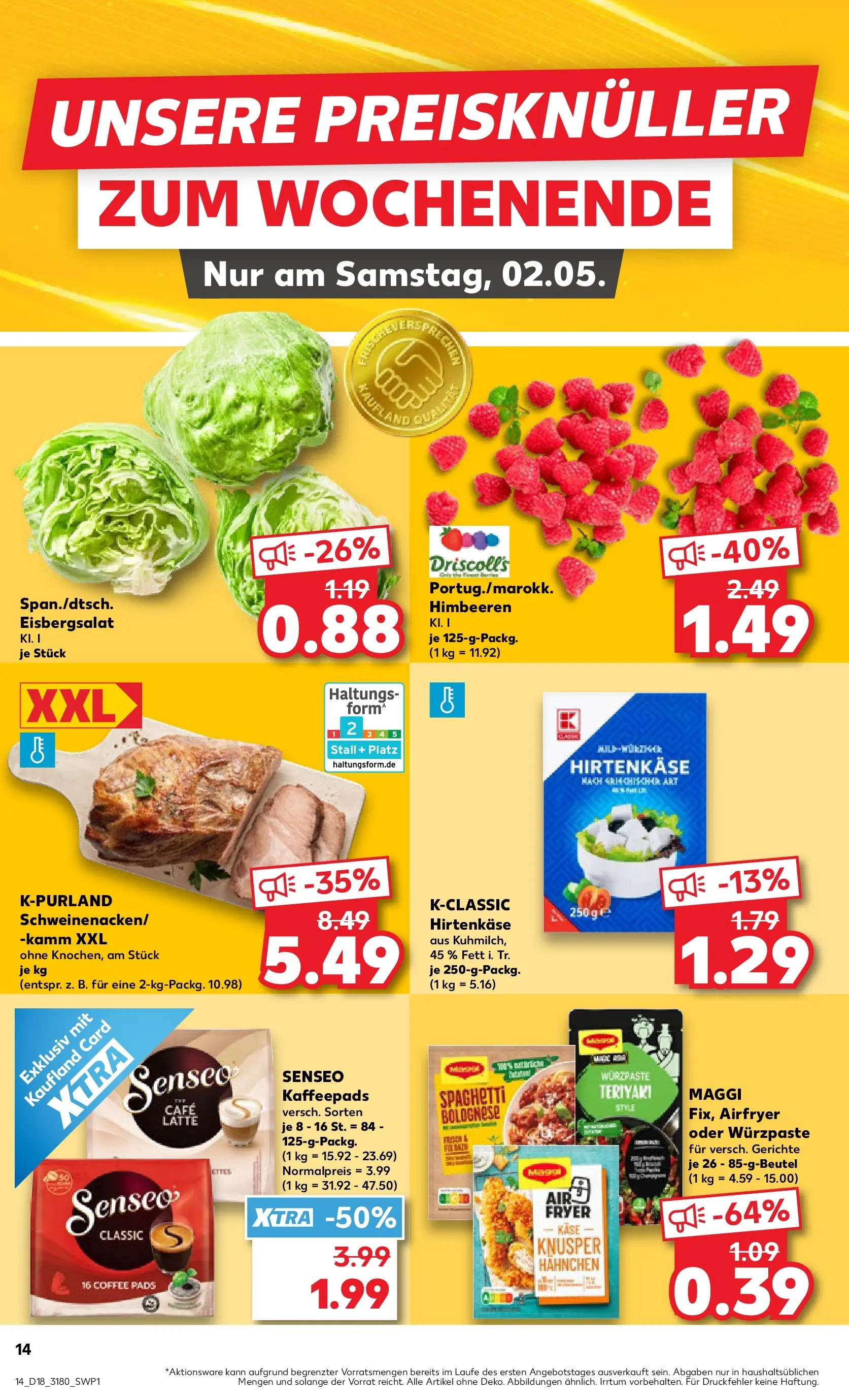 Prospekt Kaufland ab 30.04.2026 » Angebote Online zum Blättern | Seite: 14 | Produkte: Senseo, Kaffeepads, Maggi, Senseo kaffeepads