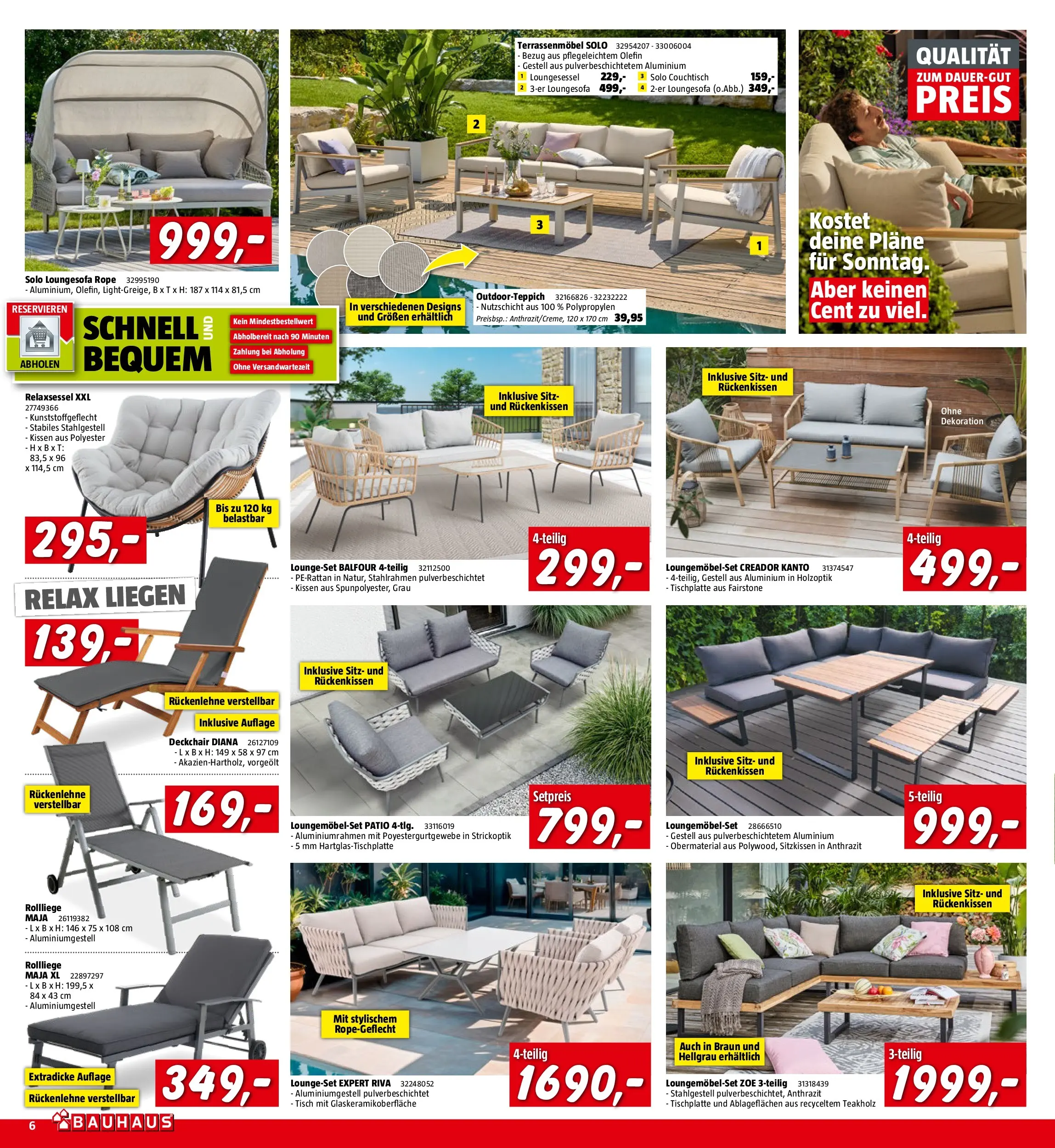 Bauhaus Pasching, Wels, Steyr von 29.04.2026 - Aktuelle Angebote | Seite: 6 | Produkte: Kissen, Couchtisch, Tisch