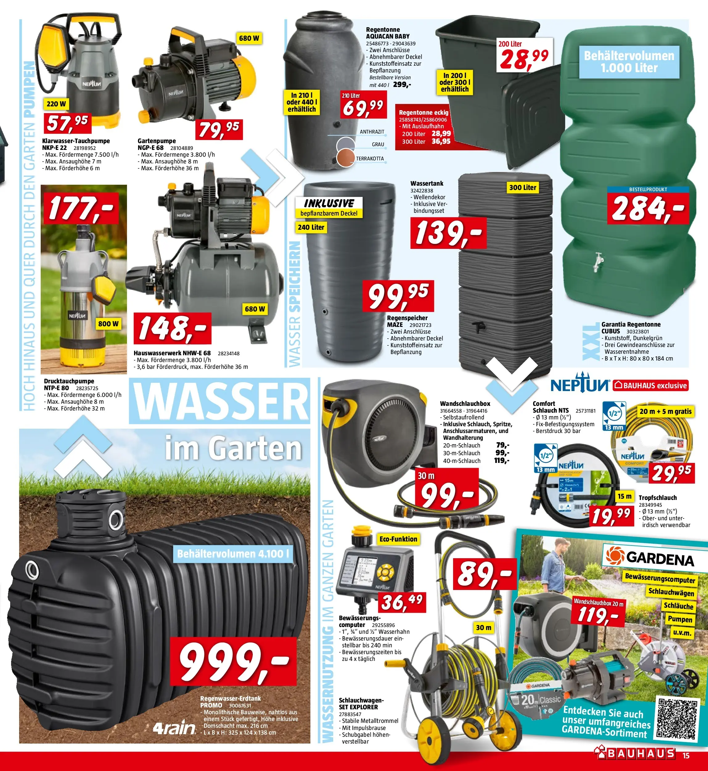 Bauhaus Pasching, Wels, Steyr von 29.04.2026 - Aktuelle Angebote | Seite: 15 | Produkte: Wasser, Computer