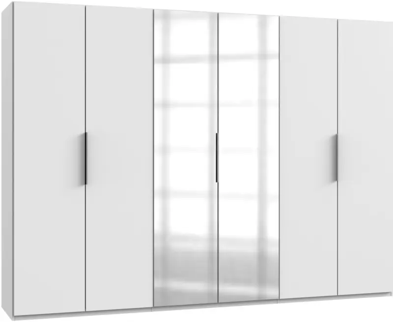 Dreht&uuml;tenschrank Level 36A mit Spiegel ca. 300 cm Wei&szlig;