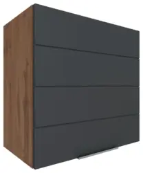 K&uuml;chenoberschrank Florenz ca. 60 cm Grau/Eiche