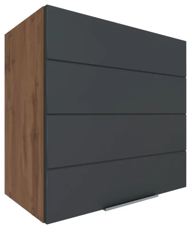 K&uuml;chenoberschrank Florenz ca. 60 cm Grau/Eiche