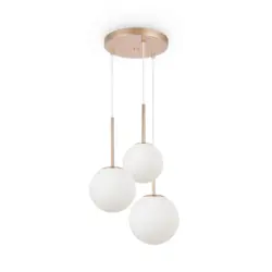Pendelleuchte Basic Form Wei&szlig;/Goldfarben max. 40 Watt