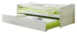 Ausziehbett "Marianne", aus Kiefer, wei&szlig;