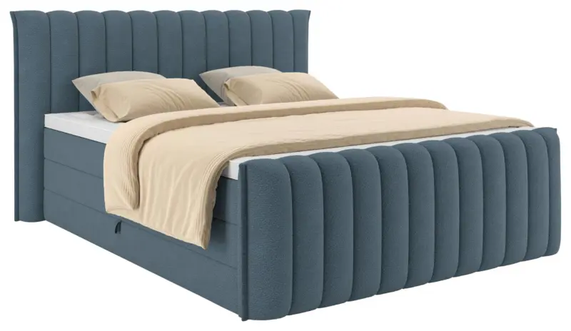 Boxspringbett Lina Blau ca. 200x200cm