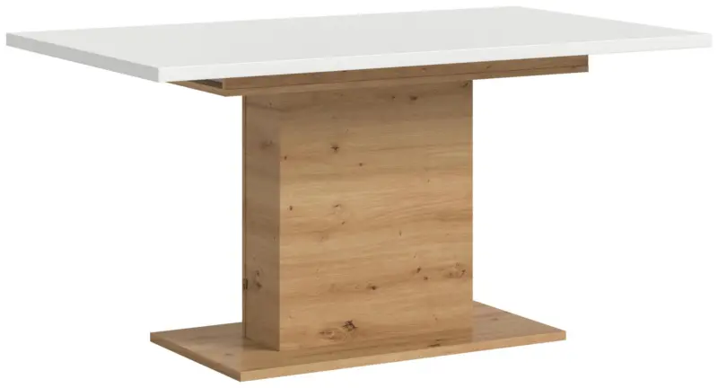 Ausziehtisch Marlon Wei&szlig;/Eiche ca. 150-190x90x76 cm