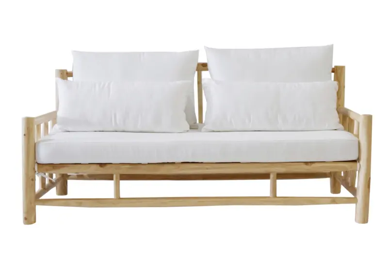 Loungesofa aus Teakholz Naturfarben
