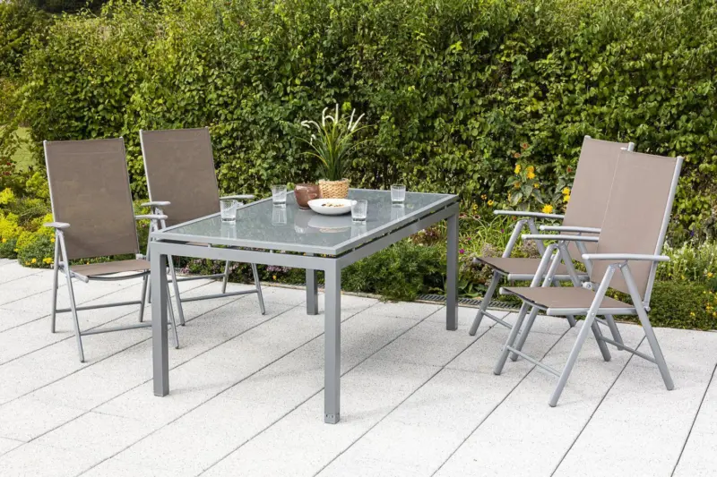 Gartensessel Amalfi klappbar verstellbar Metall/Textil