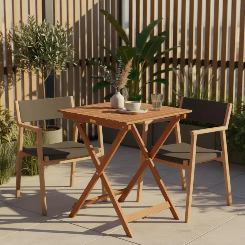 Gartenklapptisch Eukalyptus klappbar ca. 60x74x60cm