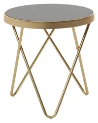 Beistelltisch "Dana" &Oslash; ca. 42 cm, schwarz
