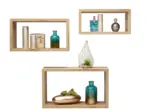 M&ouml;belix Wandregalset in Eichefarben