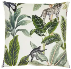 Zierkissen Junglelife in Wei&szlig; ca.60x60cm