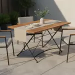 M&ouml;belix Gartentisch "Schlossgarten" aus Eukalyptus, natur/schwarz