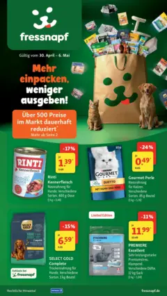 Fressnapf - Fressnapf: Mehr einpacken, weniger ausgeben! ab 29.04.2026 gültig