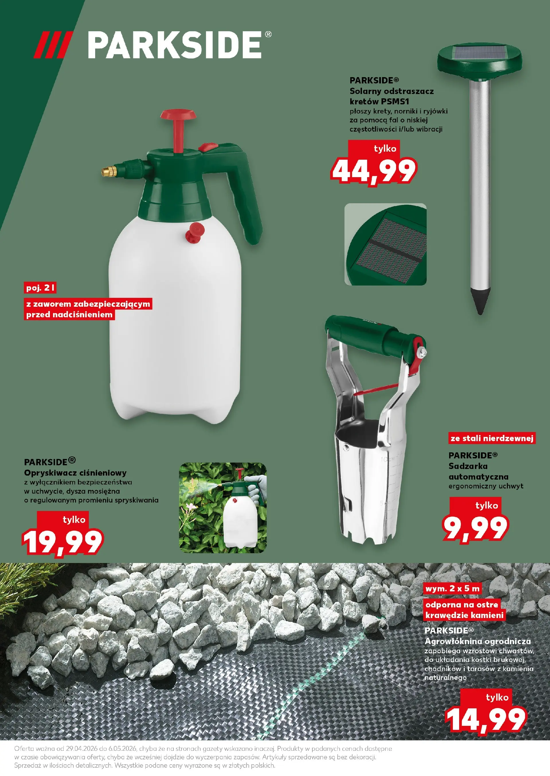 Kaufland gazetka - Ogród od 29.04.2026 - od jutra PDF | Strona: 5 | Produkty: Opryskiwacz
