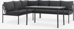 JYSK Set terasă STROEMSTAD 6 pers negru