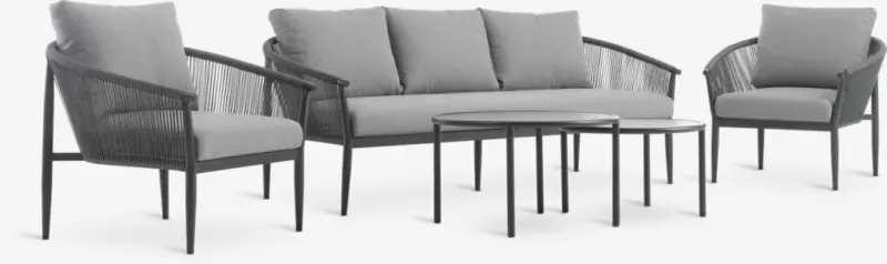 JYSK Set terasă HOLMESTRAND 5 pers gri