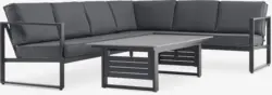 JYSK Set terasă VONGE 6 pers negru