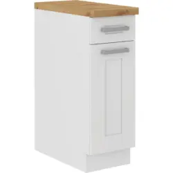K&uuml;chenunterschrank Luisa B: 30 cm Wei&szlig; mit Lade