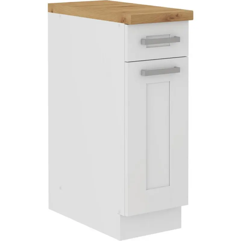 K&uuml;chenunterschrank Luisa B: 30 cm Wei&szlig; mit Lade