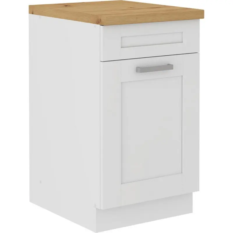 Sp&uuml;lenschrank Luisa B: 50 cm Wei&szlig; mit Arbeitsplatte