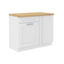 Eckunterschrank Luisa B: 110 cm Wei&szlig;