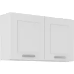 M&ouml;belix K&uuml;chenoberschrank Luisa B: 60 cm Wei&szlig; 2 Dreht&uuml;ren