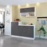Minik&uuml;che Smart ohne Ger&auml;te 160 cm Betonoptik/Wei&szlig;
