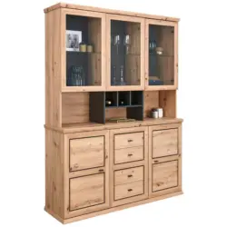 Anrichte Harvey B: 160 cm Eiche Dekor 5-T&uuml;rig