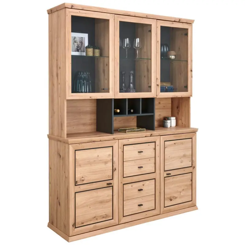 Anrichte Harvey B: 160 cm Eiche Dekor 5-T&uuml;rig